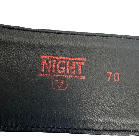 Vintage Valentino Night Black Beaded Fabric Leather Waist Belt xs 80s main image 9